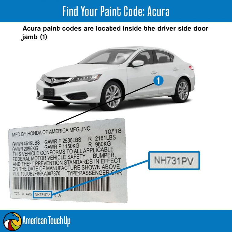 How to find my paint code acura
